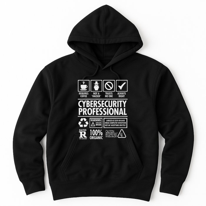Cybersecurity Professional Not A Hacker Funny Job Hoodie