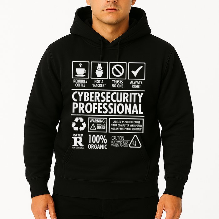 Cybersecurity Professional Not A Hacker Funny Job Hoodie