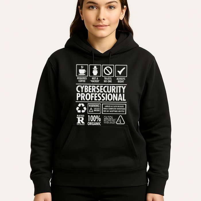 Cybersecurity Professional Not A Hacker Funny Job Hoodie