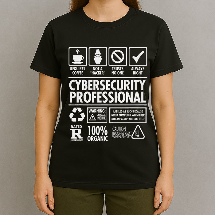 Cybersecurity Professional Not A Hacker Funny Job T-Shirt