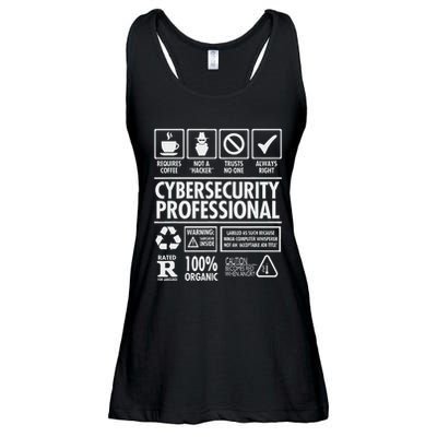 Cybersecurity Professional Not A Hacker Funny Job Ladies Essential Flowy Tank