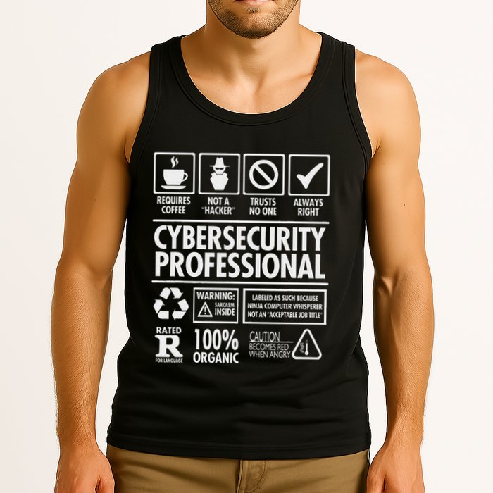 Cybersecurity Professional Not A Hacker Funny Job Tank Top
