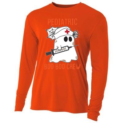 Cute Pediatric Nurse Halloween Ghost Rn Boo Boo Crew Cute Gift Cooling Performance Long Sleeve Crew