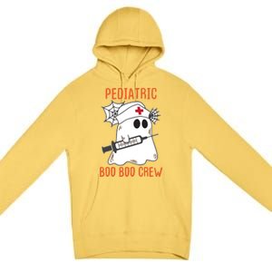 Cute Pediatric Nurse Halloween Ghost Rn Boo Boo Crew Gift Premium Pullover Hoodie