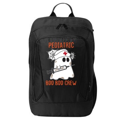 Cute Pediatric Nurse Halloween Ghost Rn Boo Boo Crew Gift City Backpack