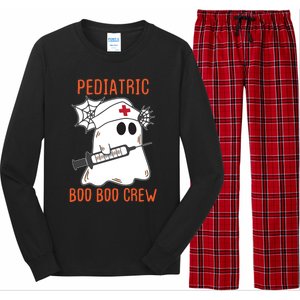 Cute Pediatric Nurse Halloween Ghost Rn Boo Boo Crew Gift Long Sleeve Pajama Set