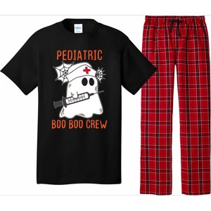 Cute Pediatric Nurse Halloween Ghost Rn Boo Boo Crew Gift Pajama Set