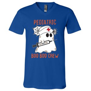 Cute Pediatric Nurse Halloween Ghost Rn Boo Boo Crew Gift V-Neck T-Shirt