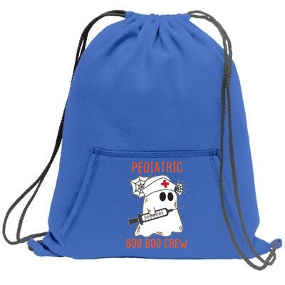 Cute Pediatric Nurse Halloween Ghost Rn Boo Boo Crew Gift Sweatshirt Cinch Pack Bag