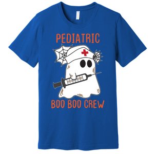 Cute Pediatric Nurse Halloween Ghost Rn Boo Boo Crew Gift Premium T-Shirt