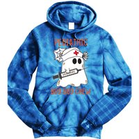 Cute Pediatric Nurse Halloween Ghost Rn Boo Boo Crew Gift Tie Dye Hoodie