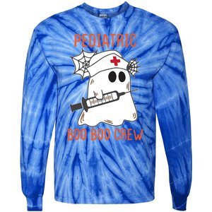 Cute Pediatric Nurse Halloween Ghost Rn Boo Boo Crew Gift Tie-Dye Long Sleeve Shirt