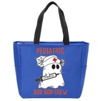 Cute Pediatric Nurse Halloween Ghost Rn Boo Boo Crew Gift Zip Tote Bag