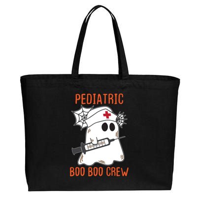 Cute Pediatric Nurse Halloween Ghost Rn Boo Boo Crew Gift Cotton Canvas Jumbo Tote