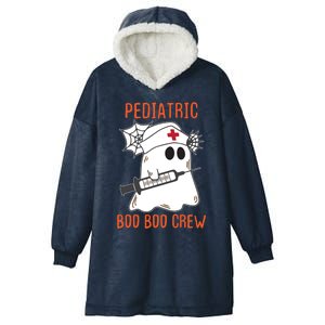 Cute Pediatric Nurse Halloween Ghost Rn Boo Boo Crew Gift Hooded Wearable Blanket