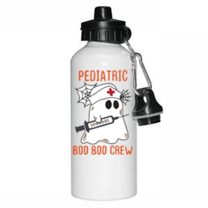 Cute Pediatric Nurse Halloween Ghost Rn Boo Boo Crew Gift Aluminum Water Bottle