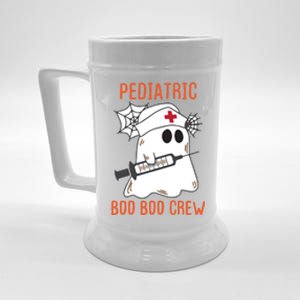 Cute Pediatric Nurse Halloween Ghost Rn Boo Boo Crew Gift Beer Stein