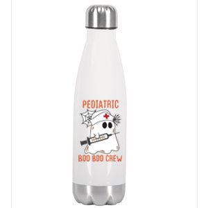 Cute Pediatric Nurse Halloween Ghost Rn Boo Boo Crew Gift Stainless Steel Insulated Water Bottle