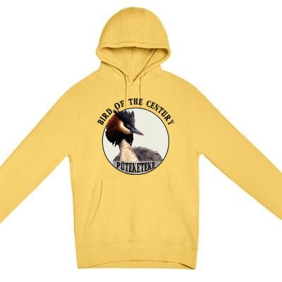 Cute Puteketeke New Zealand's Bird of the Century Flower  Premium Pullover Hoodie