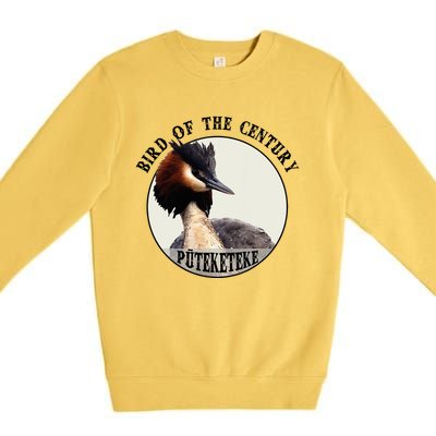 Cute Puteketeke New Zealand's Bird of the Century Flower  Premium Crewneck Sweatshirt