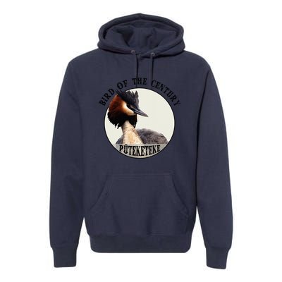 Cute Puteketeke New Zealand's Bird of the Century Flower  Premium Hoodie