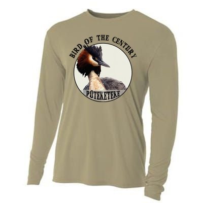 Cute Puteketeke New Zealand's Bird of the Century Flower  Cooling Performance Long Sleeve Crew