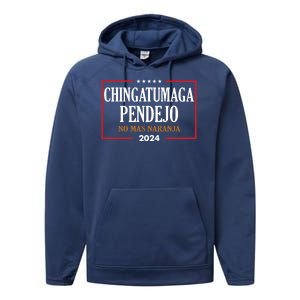 Chingatumaga Pendejo No Mas Naranja 2024 Election Performance Fleece Hoodie