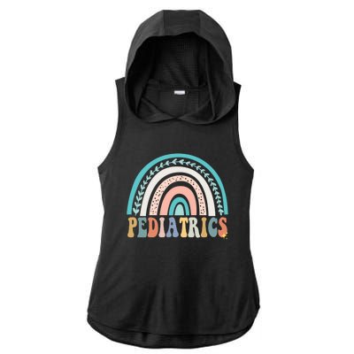 Christmas Pediatrics Nurse Pediatrician Peds Crew Flowers Gift Ladies PosiCharge Tri-Blend Wicking Draft Hoodie Tank