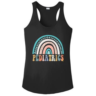 Christmas Pediatrics Nurse Pediatrician Peds Crew Flowers Gift Ladies PosiCharge Competitor Racerback Tank