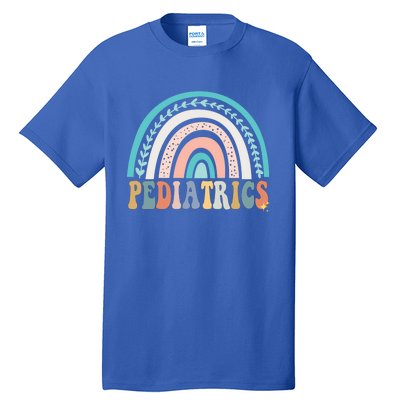 Christmas Pediatrics Nurse Pediatrician Peds Crew Flowers Gift Tall T-Shirt