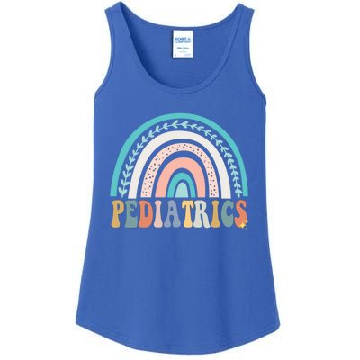 Christmas Pediatrics Nurse Pediatrician Peds Crew Flowers Gift Ladies Essential Tank