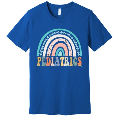 Christmas Pediatrics Nurse Pediatrician Peds Crew Flowers Gift Premium T-Shirt