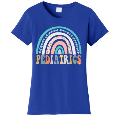 Christmas Pediatrics Nurse Pediatrician Peds Crew Flowers Gift Women's T-Shirt