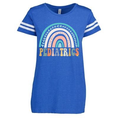 Christmas Pediatrics Nurse Pediatrician Peds Crew Flowers Gift Enza Ladies Jersey Football T-Shirt