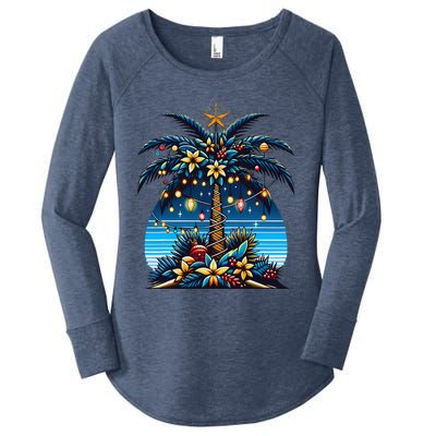 Christmas Perioperative Nurse Tech Surg Holiday Crew Women's Perfect Tri Tunic Long Sleeve Shirt