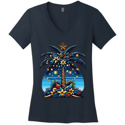 Christmas Perioperative Nurse Tech Surg Holiday Crew Women's V-Neck T-Shirt