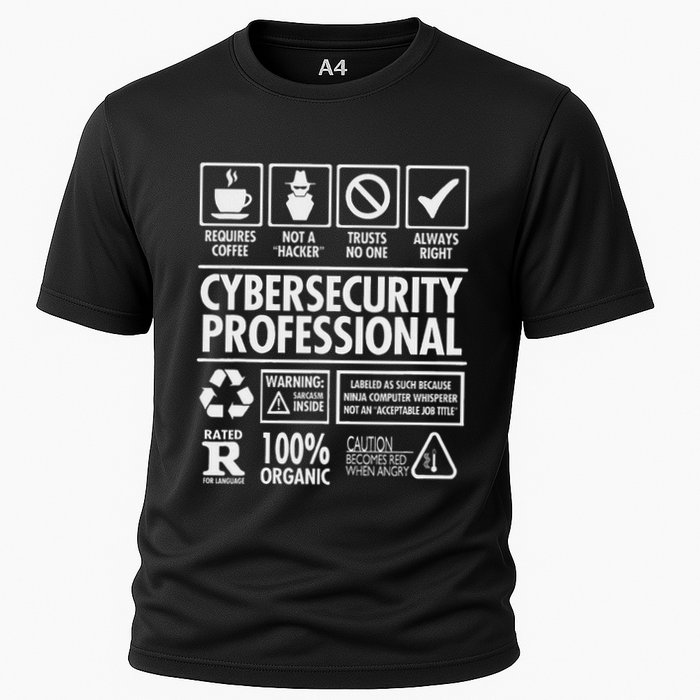 Cybersecurity Professional Not A Hacker Funny Job Cooling Performance Crew T-Shirt
