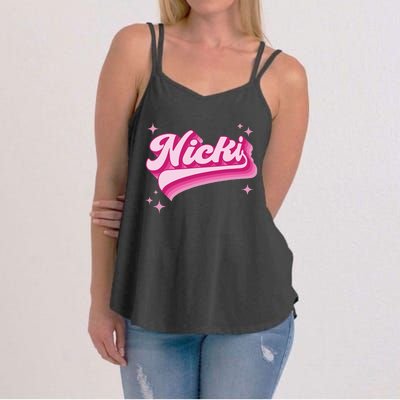 Cool Personalized Name Nicki Distressed Women's Strappy Tank