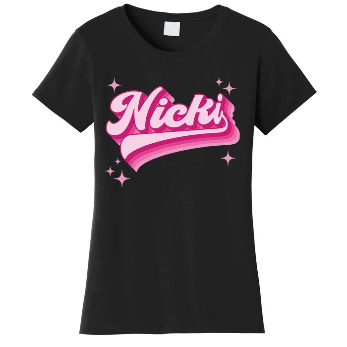 Cool Personalized Name Nicki Distressed Women's T-Shirt