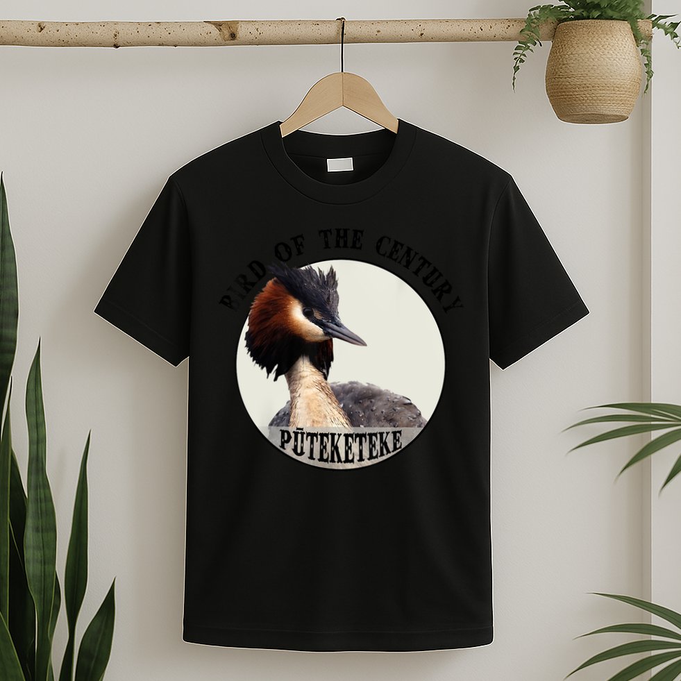 Cute Puteketeke New ZealandS Bird Of The Century Flower T-Shirt