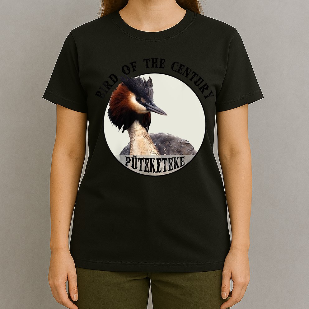 Cute Puteketeke New ZealandS Bird Of The Century Flower T-Shirt
