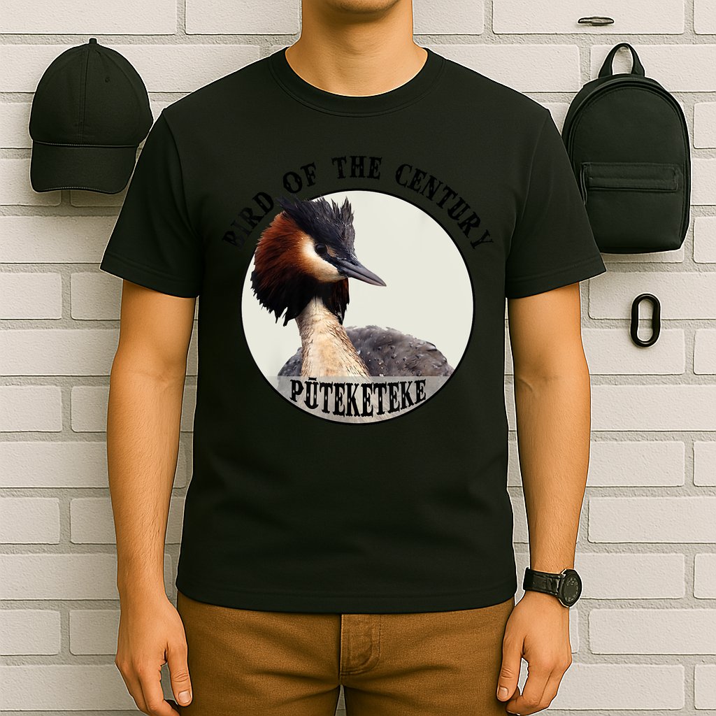 Cute Puteketeke New ZealandS Bird Of The Century Flower T-Shirt
