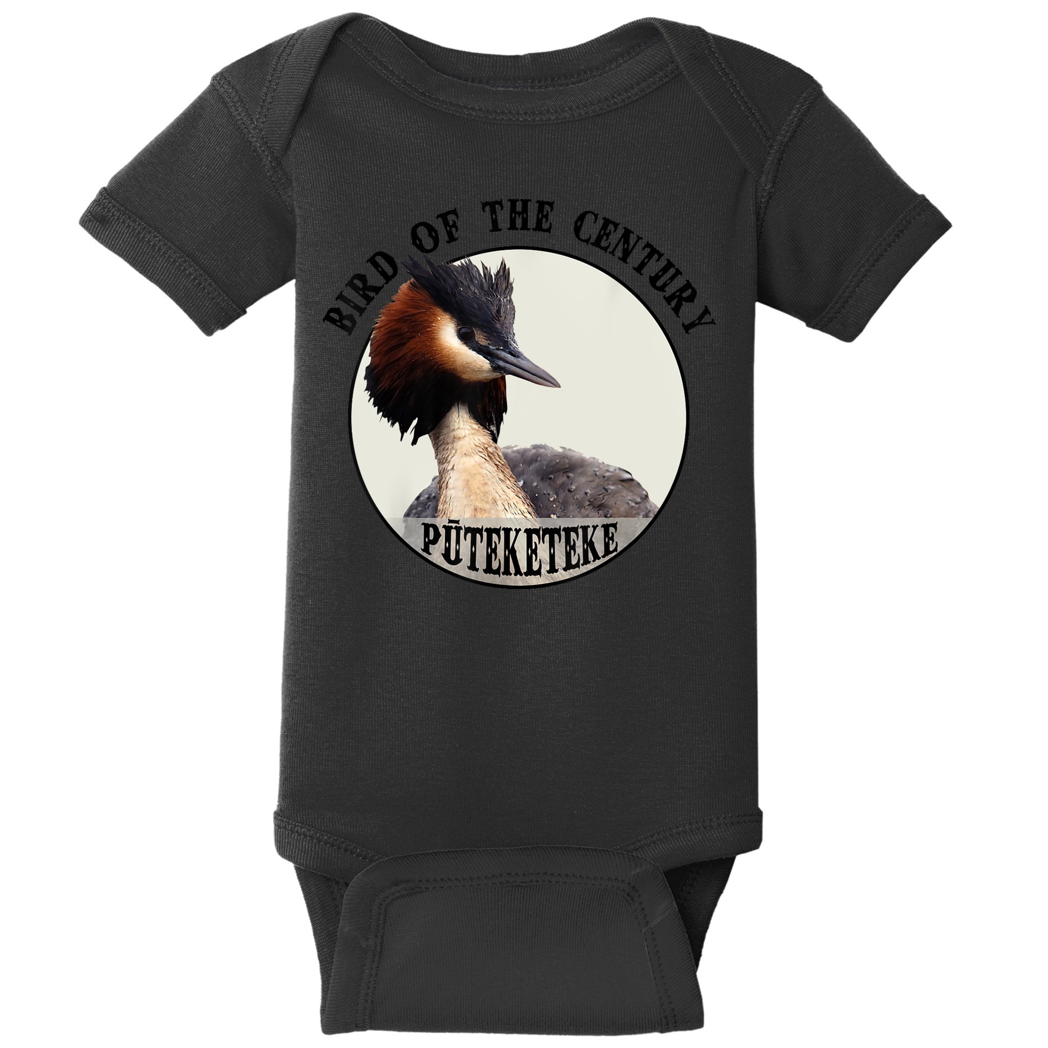 Cute Puteketeke New ZealandS Bird Of The Century Flower Baby Bodysuit
