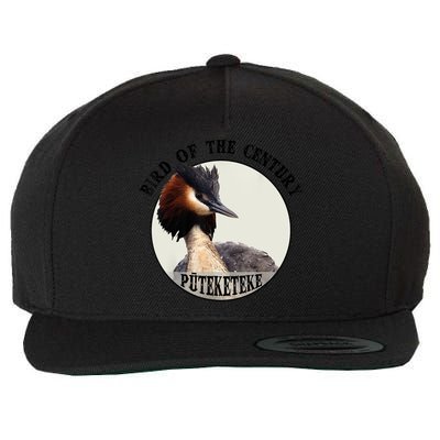 Cute Puteketeke New ZealandS Bird Of The Century Flower Wool Snapback Cap