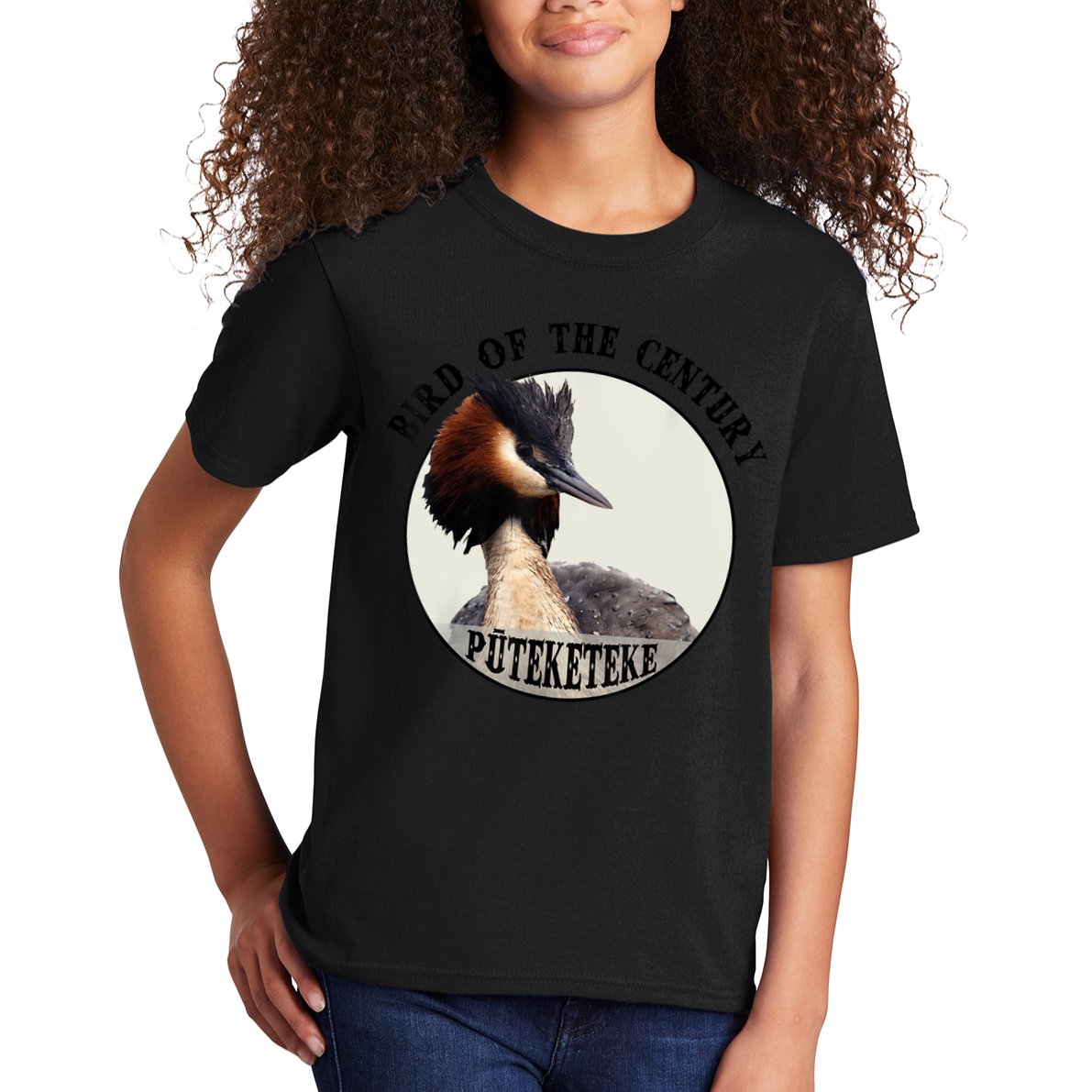 Cute Puteketeke New ZealandS Bird Of The Century Flower Kids T-Shirt