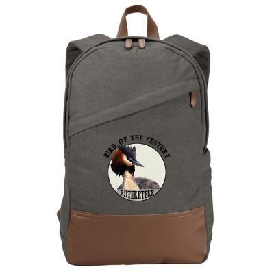 Cute Puteketeke New ZealandS Bird Of The Century Flower Cotton Canvas Backpack