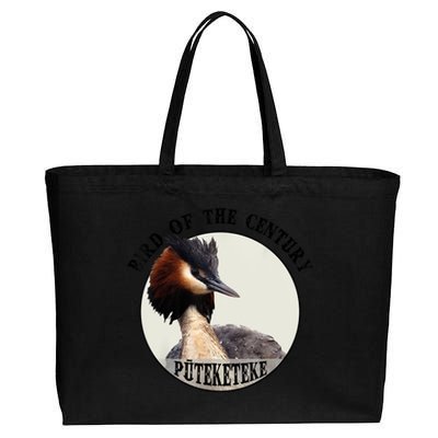 Cute Puteketeke New ZealandS Bird Of The Century Flower Cotton Canvas Jumbo Tote