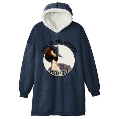 Cute Puteketeke New ZealandS Bird Of The Century Flower Hooded Wearable Blanket