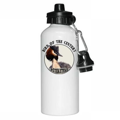 Cute Puteketeke New ZealandS Bird Of The Century Flower Aluminum Water Bottle