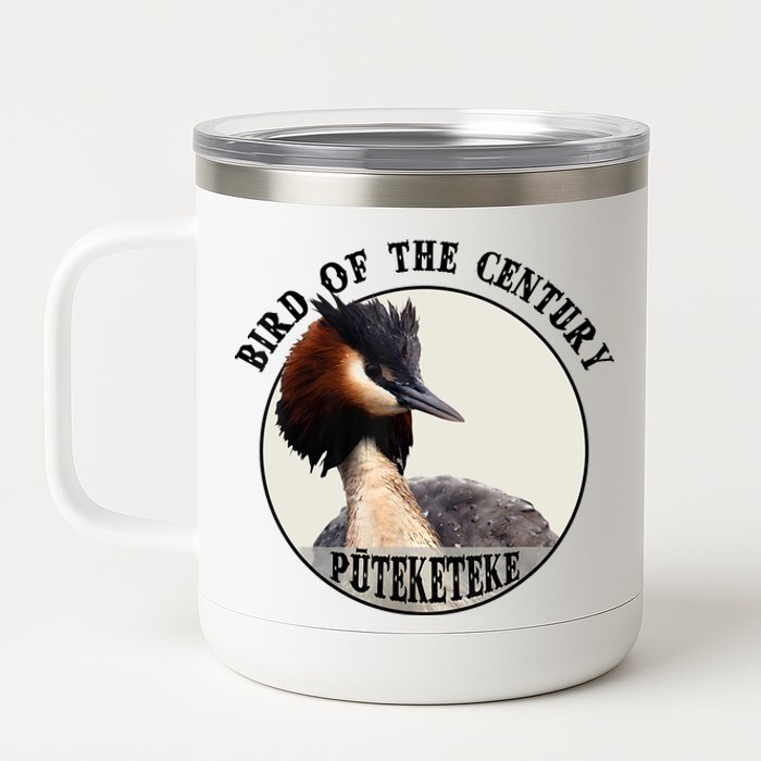 Cute Puteketeke New ZealandS Bird Of The Century Flower 12 oz Stainless Steel Tumbler Cup